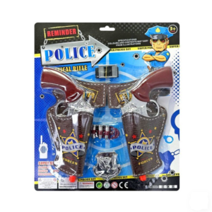 7 Darabos rendőr játék fegyverkészlet – jelmez kiegészítő szett gyerekeknek, szerepjátékhoz és farsangra (BBMJ) - Image 1
