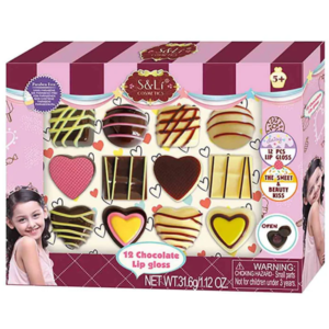 Csokoládé alakú játék szájfény készlet gyerekeknek– hidratáló és fényes ajkakhoz (BBMJ) - Image 3