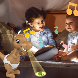 Dínós rajzprojektor gyerekeknek 3 éves kortól – 24 mintás vetítős rajzkészlet mozgó fejjel (BBMJ) - Image 5