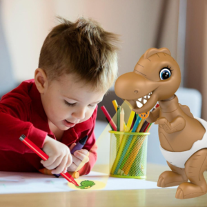 Dínós rajzprojektor gyerekeknek 3 éves kortól – 24 mintás vetítős rajzkészlet mozgó fejjel (BBMJ) - Image 6