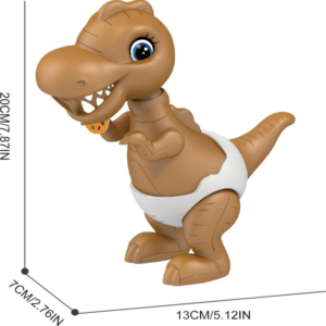 Dínós rajzprojektor gyerekeknek 3 éves kortól – 24 mintás vetítős rajzkészlet mozgó fejjel (BBMJ) - Image 9
