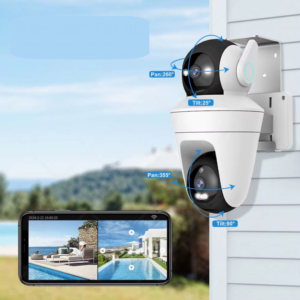 Dupla kamerás intelligens PTZ WiFi biztonsági kamera otthonra és irodába CH24-54 (BBV) - Image 2