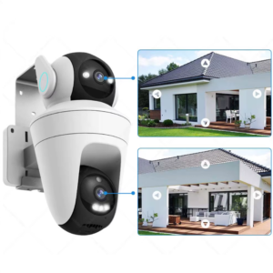 Dupla kamerás intelligens PTZ WiFi biztonsági kamera otthonra és irodába CH24-54 (BBV) - Image 4