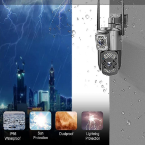 Dupla lencsés 4MP 2K IP kamera 4G SIM kültéri WiFi 10X zoom biztonsági CCTV kamera (BBD) - Image 6