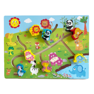 Fajáték útkereső kirakó kisgyermekeknek készségfejlesztő fa puzzle játék (BBMJ) - Image 6