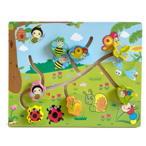 Fajáték útkereső kirakó kisgyermekeknek készségfejlesztő fa puzzle játék (BBMJ) - Image 2