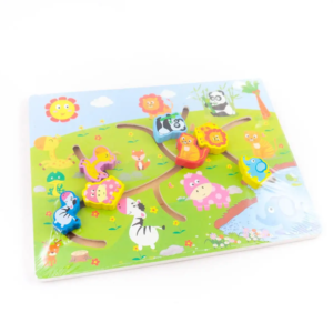 Fajáték útkereső kirakó kisgyermekeknek készségfejlesztő fa puzzle játék (BBMJ) - Image 5