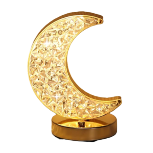 Félhold asztali lámpa – érintésvezérelt, 3 színű, újratölthető led éjszakai fény usb-vel (FX)