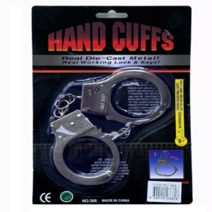 Fém bilincs kulcsokkal – rendőr jelmez kiegészítő gyerekeknek és felnőtteknek, party kellék szerepjátékhoz (BBMJ) - Image 1