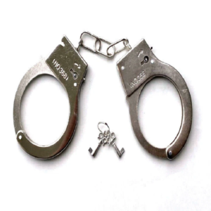 Fém bilincs kulcsokkal – rendőr jelmez kiegészítő gyerekeknek és felnőtteknek, party kellék szerepjátékhoz (BBMJ) - Image 2