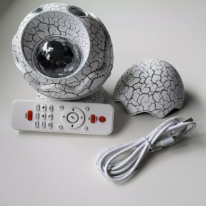 Galaxy fényprojektor bluetooth hangszóróval és fehér zajjal – LED csillag aurora dinoszaurusz tojás éjszakai fény gyerekszobába (FX) - Image 7