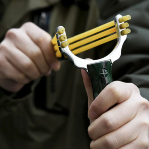 Gumiszalagos alumínium vadász csúzli felnőtteknek kültéri használatra (BBL) - Image 2