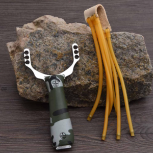 Gumiszalagos alumínium vadász csúzli felnőtteknek kültéri használatra (BBL) - Image 3