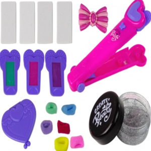 Gyerek hajszínező kréták hajvasalóval – csillámos hajdekoráló szett (BBJ) - Image 4