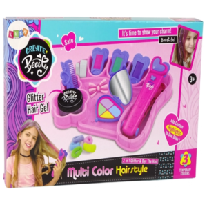 Gyerek hajszínező kréták hajvasalóval – csillámos hajdekoráló szett (BBJ) - Image 6