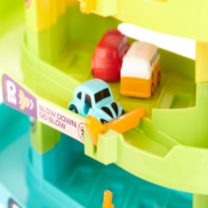 Gyermek 4 szintes parkolóház elektromos lifttel fényekkel és hangokkal – 6 autó, helikopter-leszálló (BBI-5588) - Image 5