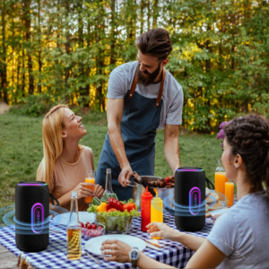 Hordozható bluetooth hangszóró b47 – ipx7 vízálló, 35 w sztereó hangzás, 30 óra lejátszás, led világítás (BBD) - Image 2