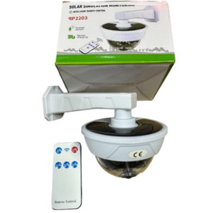 Napelemes álkamera LED világítással – mozgásérzékelős kültéri biztonsági lámpa QP-2203 (BBD) - Image 2