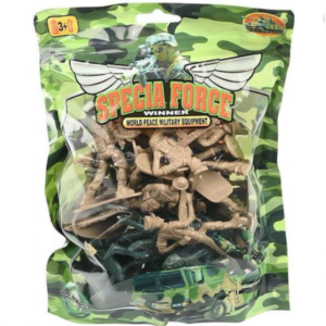 Miniatűr zacskós játékkatonák – klasszikus műanyag katonák gyerekeknek, kreatív szerepjátékhoz és gyűjtéshez (BBMJ) - Image 1