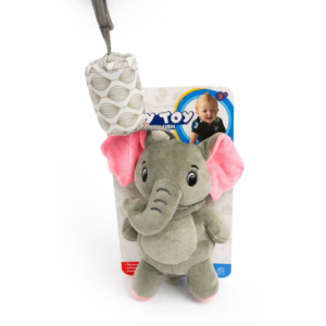 Muki csörgős plüss elefánt babajáték – puha bébi csörgő újszülötteknek 3+ hónaptól (BBMJ) - Image 5