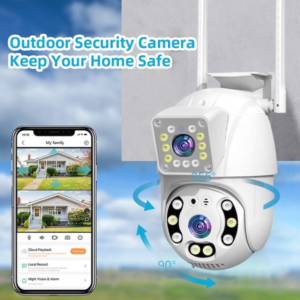 Professzionális WiFi PTZ kültéri megfigyelő kamera – mozgásérzékelős, IP66 vízálló KE24-415 (FX) (BBD) - Image 2