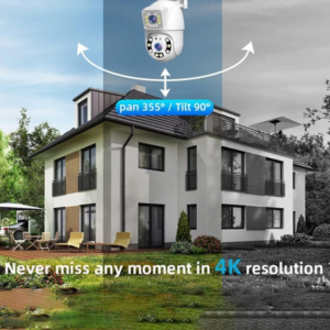 Professzionális WiFi PTZ kültéri megfigyelő kamera – mozgásérzékelős, IP66 vízálló KE24-415 (FX) (BBD) - Image 5