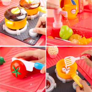 BellaChef rózsaszín játék konyha gyerekeknek – interaktív fény- és hanghatásokkal (FX) - Image 3