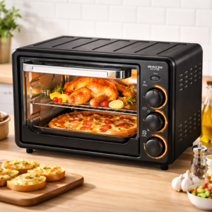 SHINY multifunkciós elektromos sütő 22L, 1000W – kompakt konyhai mini sütő gyors főzéshez (FX) - Image 3