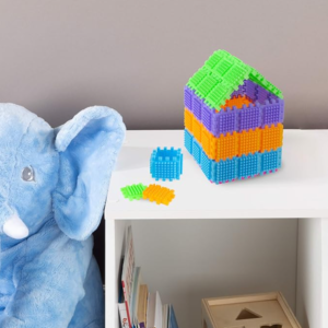 Tüskés építőkocka szett 72 db – lányos pasztell színek - készségfejlesztő Játék 3+ (BBMJ) - Image 3