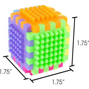 Tüskés építőkocka szett 72 db – lányos pasztell színek - készségfejlesztő Játék 3+ (BBMJ) - Image 4