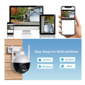 Vezeték nélküli smart kamera – HD IP megfigyelő kamera éjjellátóval, mobilalkalmazással és mozgásérzékeléssel (BBV) - Image 3