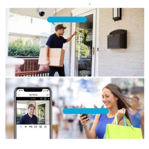 Vezeték nélküli smart kamera – HD IP megfigyelő kamera éjjellátóval, mobilalkalmazással és mozgásérzékeléssel (BBV) - Image 4