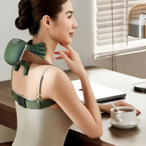 Vezeték nélküli 4D nyakmasszírozó fűtéssel – Hordozható akupresszúrás nyak- és hátmasszírozó, újratölthető váll- és izomlazító készülék (BBM)(THM)(BBD) - Image 5