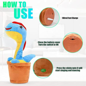 Visszabeszélő, zenélő, táncoló és éneklő plüss dínó (BBJ) - Image 3