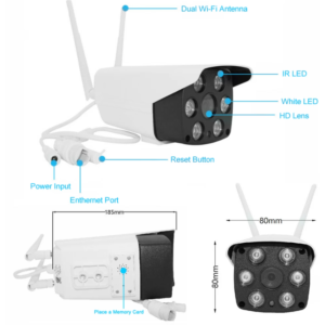 Wifi IP CCTV kültéri vezeték nélküli vízálló kamera színes éjszakai látással (BBV) - Image 3