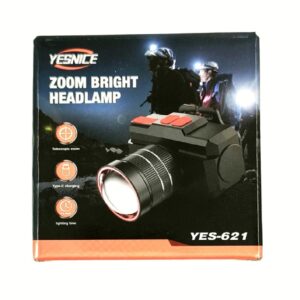 Yesnice YES-621 LED fejlámpa – zoom funkció, nagy fényerő, akkumulátoros, újratölthető kivitel (BBD) - Image 5