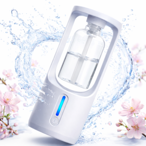 AromaMist Mini 50ml illóolaj diffúzor – aromaterápiás ultrahangos párologtató fehér színben illatolajjal (BBM) - Image 1