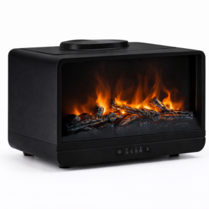 Aromora Relax kandalló hatású aromaterápiás diffúzor és ultrahangos párásító 300 ml – LED láng effekt - KE24-372 (FX) (BBV) - Image 9