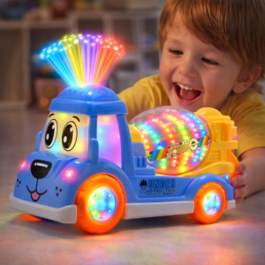 BetonBajnok betonkeverő világító kisautó – LED-es játék munkagép gyerekeknek, fényhatásokkal (BBJ) - Image 4