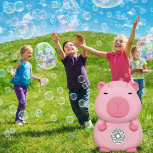 Capybara buborékfújó pisztoly rózsaszín – automata buborékfújó játék gyerekeknek, szappanbuborék gép (BBJ) - Image 2
