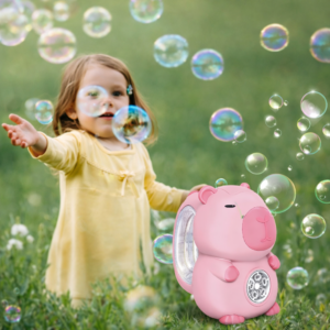 Capybara buborékfújó pisztoly rózsaszín – automata buborékfújó játék gyerekeknek, szappanbuborék gép (BBJ) - Image 3