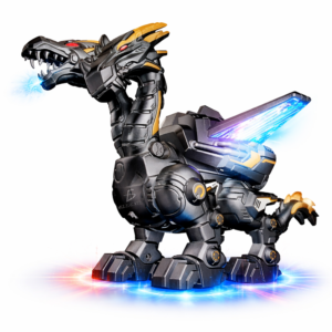 Cryptogon harci űrsárkány – kétfejű LED világító, hangos lépegető mechanikus robot játék (BBJ) - Image 1