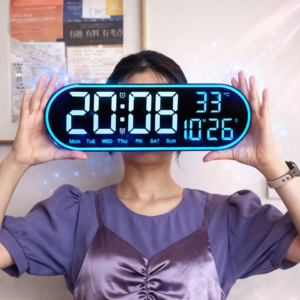 Digitális LED falióra GH8021 – nagy kijelzős, távirányítós elektronikus óra, modern design (BBD) - Image 2