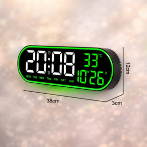 Digitális LED falióra GH8021 – nagy kijelzős, távirányítós elektronikus óra, modern design (BBD) - Image 5