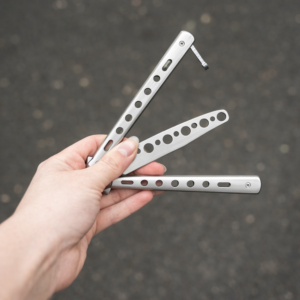 Él nélküli gyakorló pillangókés kezdőknek - ezüst (BBL) - Image 2