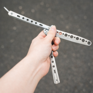 Él nélküli gyakorló pillangókés kezdőknek - ezüst (BBL) - Image 3