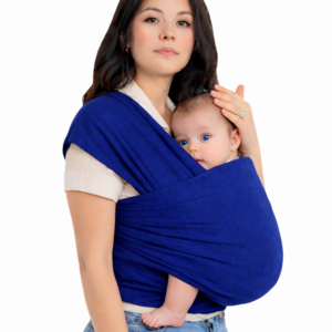 Ergonomikus babahordozó újszülötteknek – állítható, kéz nélküli használat, kék (BBM)