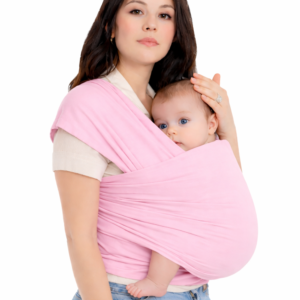 Ergonomikus babahordozó újszülötteknek – állítható, kéz nélküli használat, rózsaszín (BBM) - Image 5