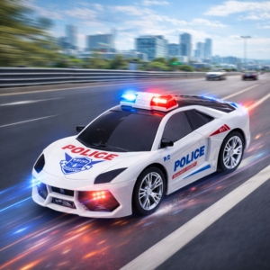 FlashCop interaktív rendőrautó – LED fényes, szirénás játék autó gyerekeknek, 18×9×7 cm (BBJ) - Image 4