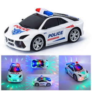 FlashCop interaktív rendőrautó – LED fényes, szirénás játék autó gyerekeknek, 18×9×7 cm (BBJ) - Image 5